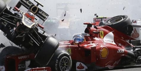 Formula 1 Belçika GP'sinde büyük kaza